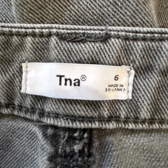 ARITZIA TNA Grey Denim Jeans Wide Leg Size 6 - Picture 11 of 13